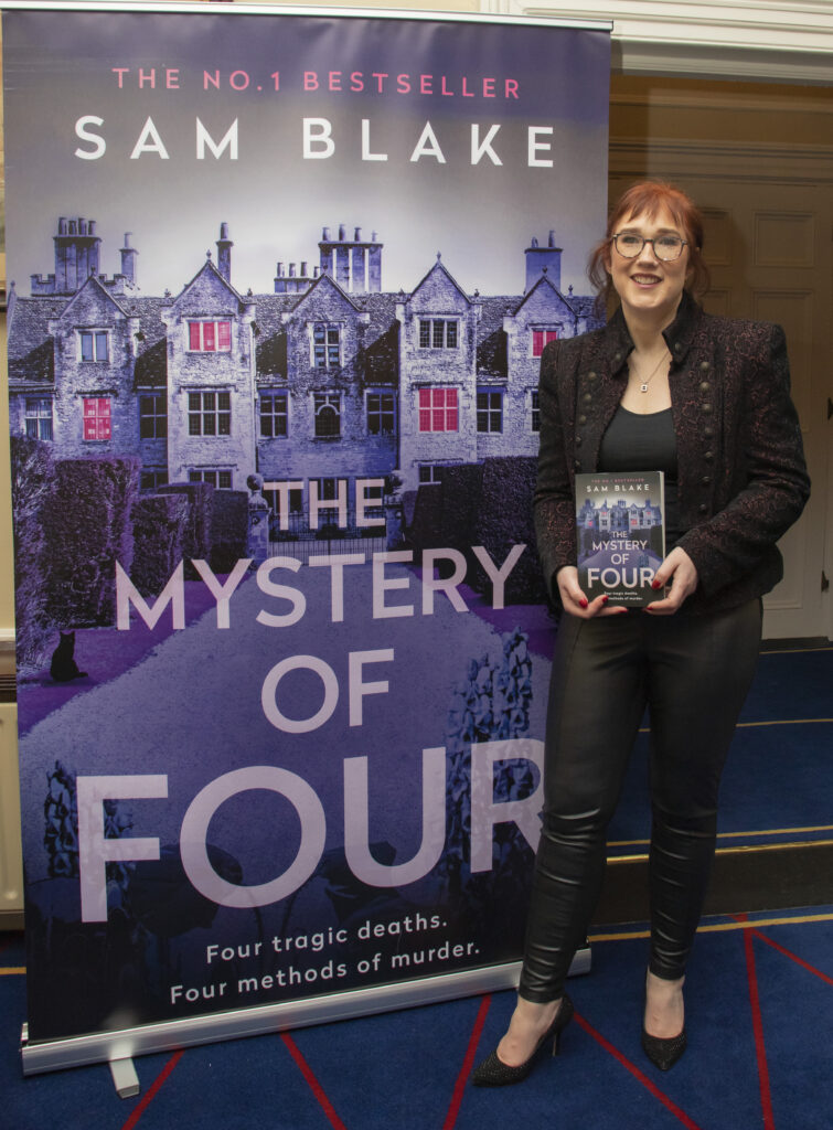 Sam Blake at the launch of The Mystery of Four photos by Ger Holland Photography