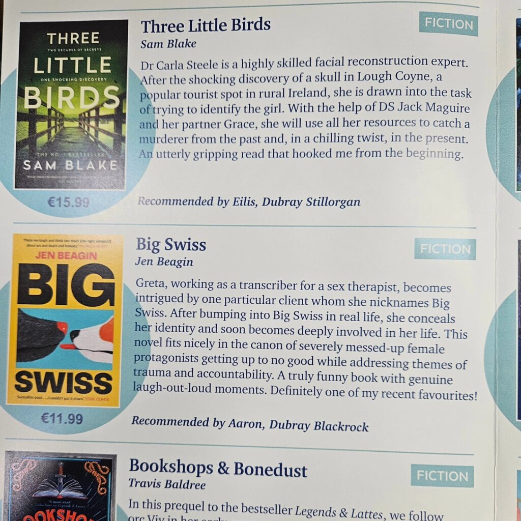 three book reviews on a magazine page